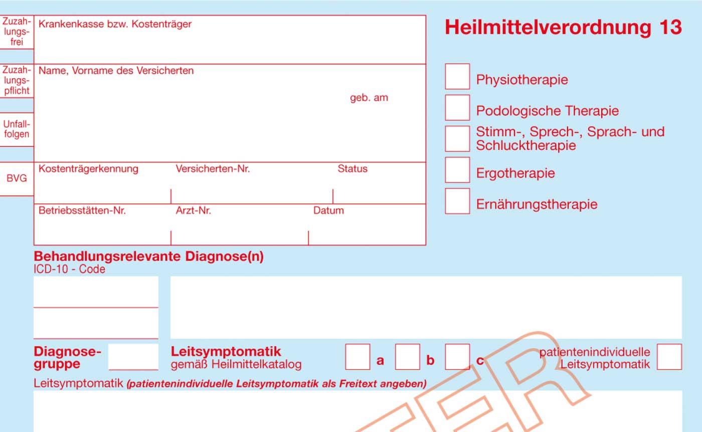 Rezepte  Physiotherapie Lindlar